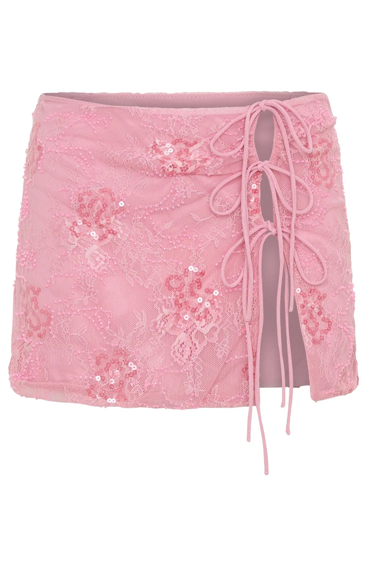 Goddess You Sequin Mini Skirt Pink