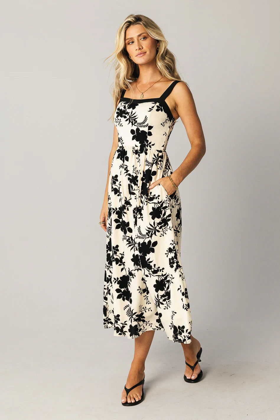 Zora Floral Midi Dress