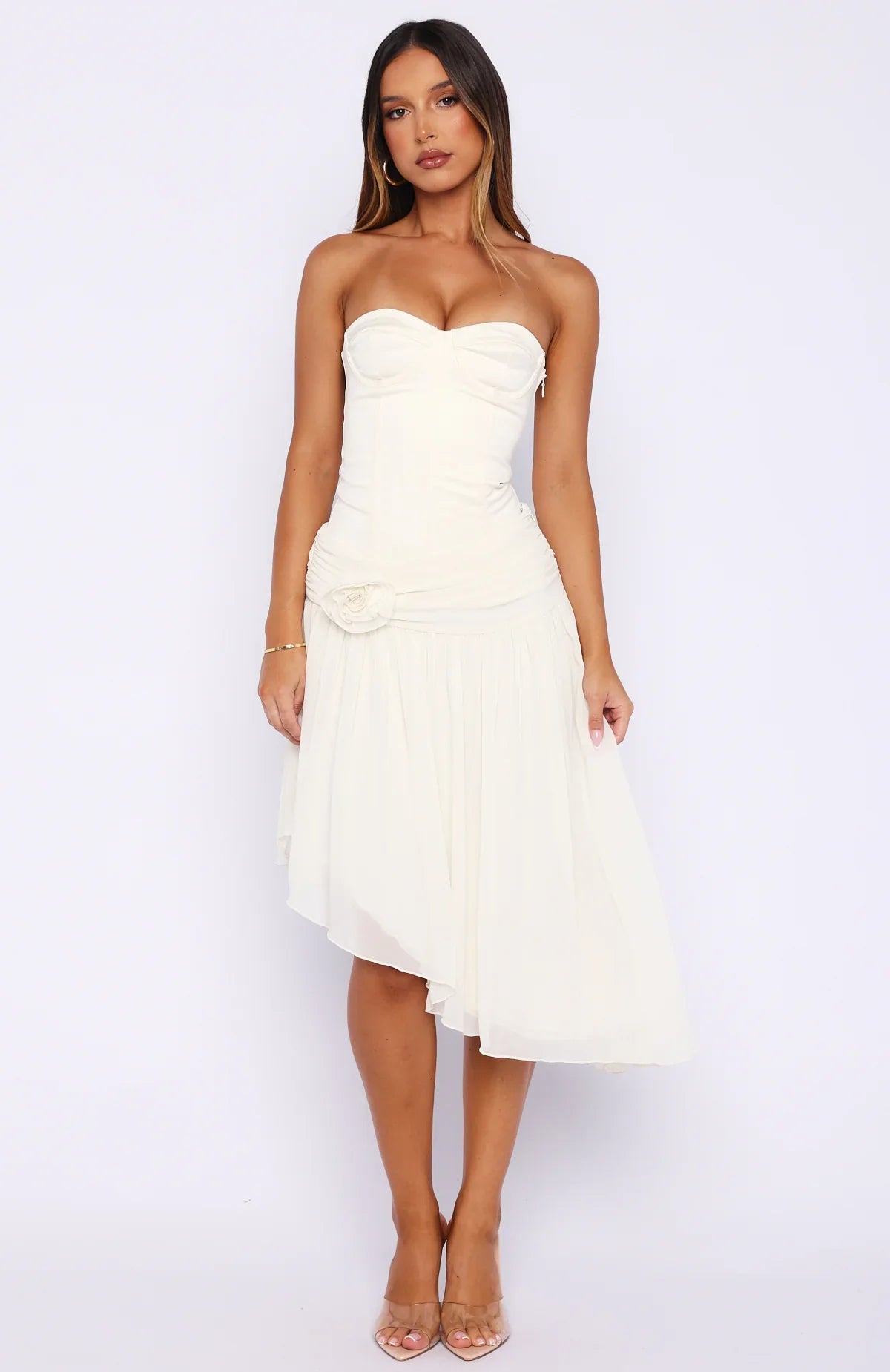 Forever Love Midi Skirt Off White
