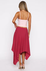 Free All Night Midi Skirt Berry