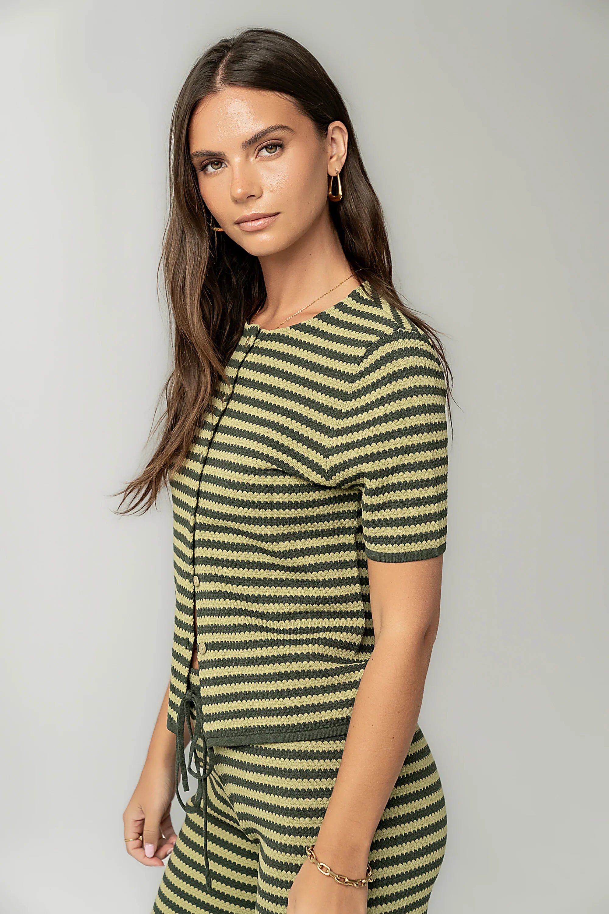 Ireland Striped Top in Green