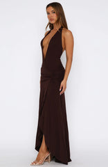 Grande Dame Maxi Dress Chocolate