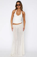 Beach Bound Maxi Skirt Pearl